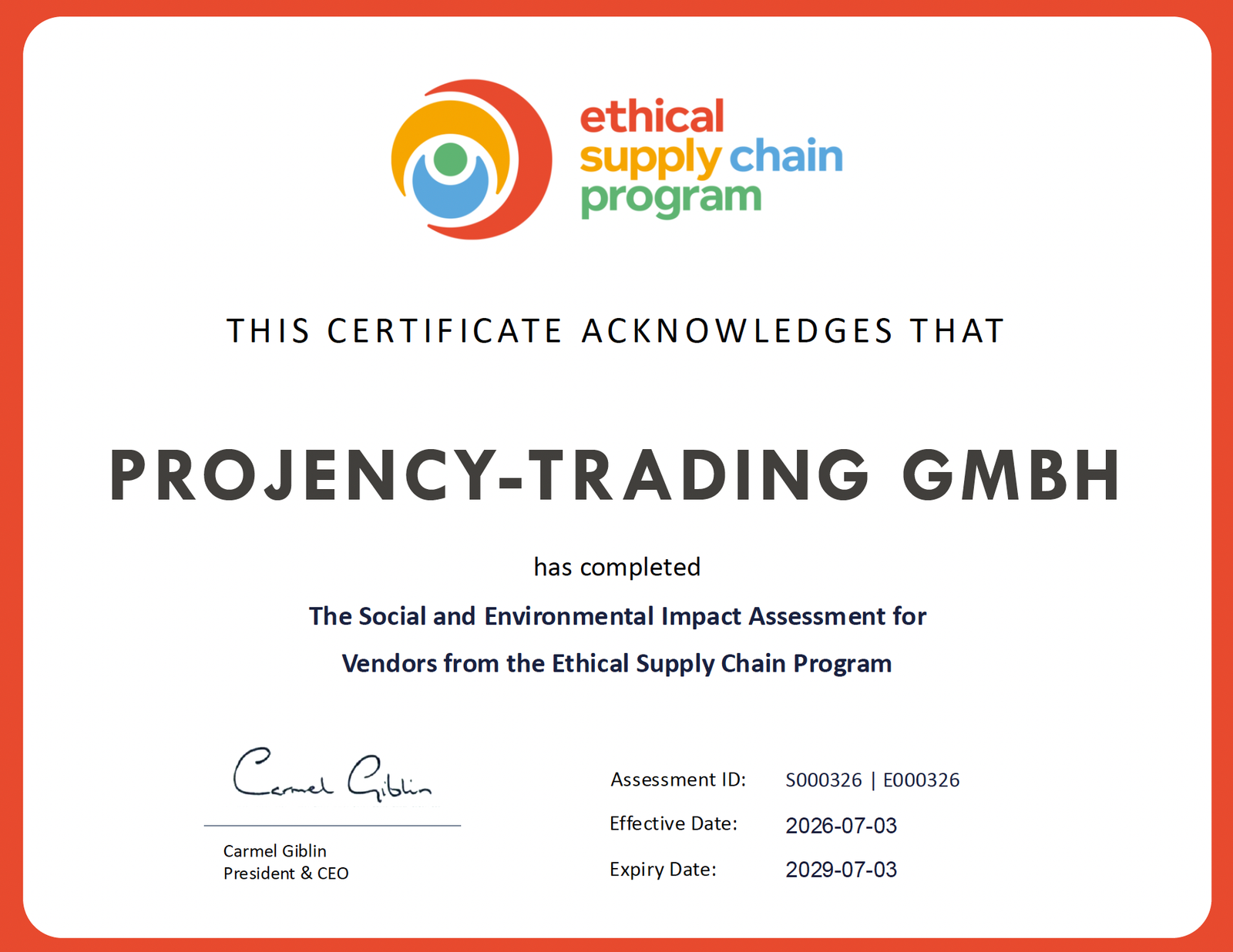 Certificate